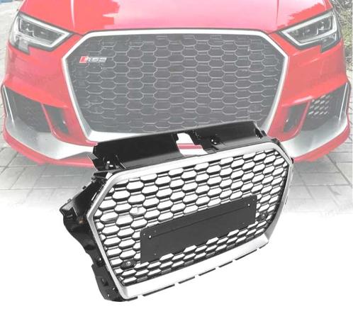 CALANDRE POUR AUDI A3 8V 17-19 LOOK RS3 NOIR SILVER, Autos : Pièces & Accessoires, Carrosserie & Tôlerie, Envoi