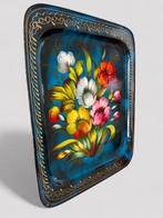 Dienblad - Franse brocante met de hand geschilderd - Metaal