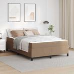 vidaXL Bedframe met matras Cappuccino 140 x 190 cm Kunstleer, Verzenden, Nieuw