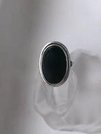 Argent, Onyx - Bague - Signet Art déco