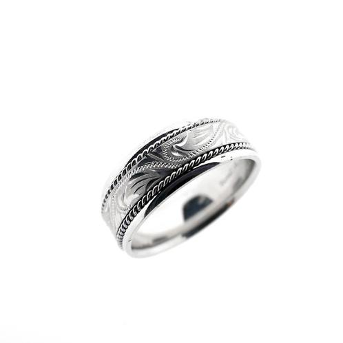 Witgouden heren ring | Novell (zirconia) (zirconia), Handtassen en Accessoires, Ringen, Heer, Overige kleuren, 20 of groter, Gebruikt