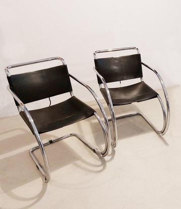 Knoll - Ludwig Mies van der Rohe - Chaise (2) - MR20 - Cuir,