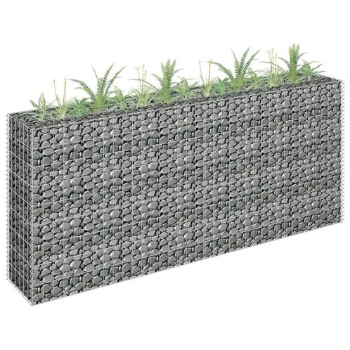 vidaXL Gabion plantenbak verhoogd 180x30x90 cm, Tuin en Terras, Bloempotten, Nieuw, Verzenden