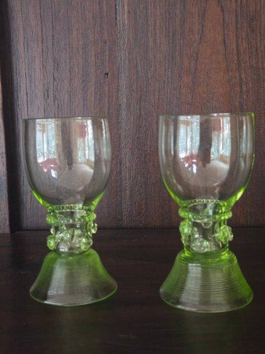 Drinkset (2) - Glas - Antieke uranium roemer, Antiek en Kunst, Antiek | Glaswerk en Kristal