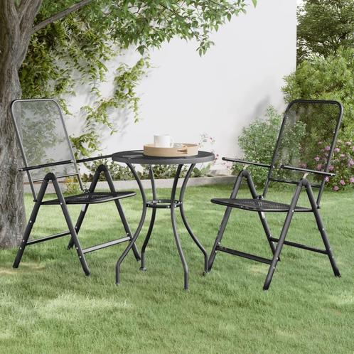 vidaXL Tuinstoelen inklapbaar 2 st metaalgaas, Tuin en Terras, Tuinstoelen, Nieuw, Verzenden