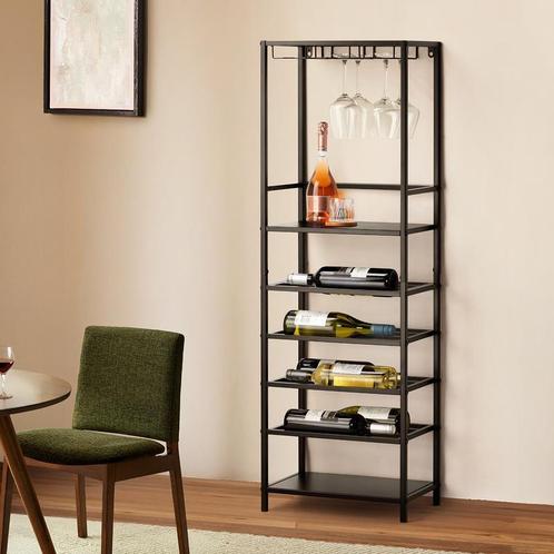 Range-bouteilles avec support à verres à vin - 40 x 25 x 120, Huis en Inrichting, Woonaccessoires | Overige, Verzenden