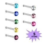 Fako Bijoux® - Neuspiercing - Staafje Kristal - 3.0mm -, Verzenden, Nieuw