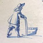 Carreau - IJspret : Un monsieur à skis derrière un traîneau