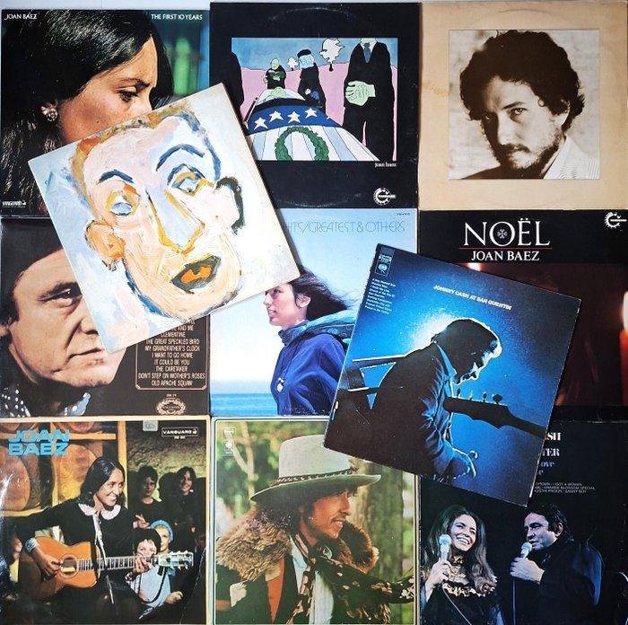 Bob Dylan, Johnny Cash and Joan Baez - Collection of eleven, Cd's en Dvd's, Vinyl Singles