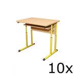 Schooltafel | Verstelbaar | Geel | Voor Kinderen 1.30-1.90m, Verzenden, Nieuw in verpakking
