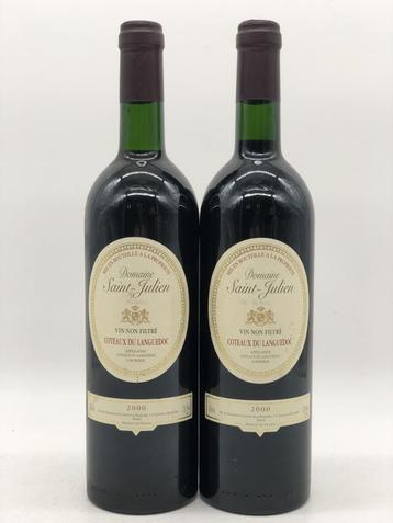 2 x 75cl Domaine St.Julien Languedoc 2000 (rood) beschikbaar voor biedingen