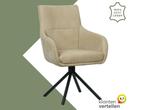 Leren draaibare eetkamerstoel Fancy, Huis en Inrichting, Barkrukken, Nieuw, Leer, Ophalen of Verzenden, 90 cm of meer