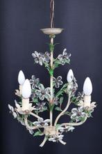 Kroonluchter - Smeedijzer - Luster met bloemen, Antiek en Kunst