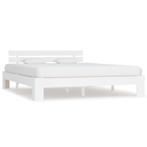 vidaXL Bedframe met hoofdbord massief grenenhout wit 160x200, Huis en Inrichting, Slaapkamer | Bedden, Verzenden, Nieuw