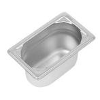 GN bak RVS 1/9 - 80cl | 108x176x100(h)mm Vogue, Zakelijke goederen, Horeca | Keukenapparatuur, Verzenden, Nieuw in verpakking
