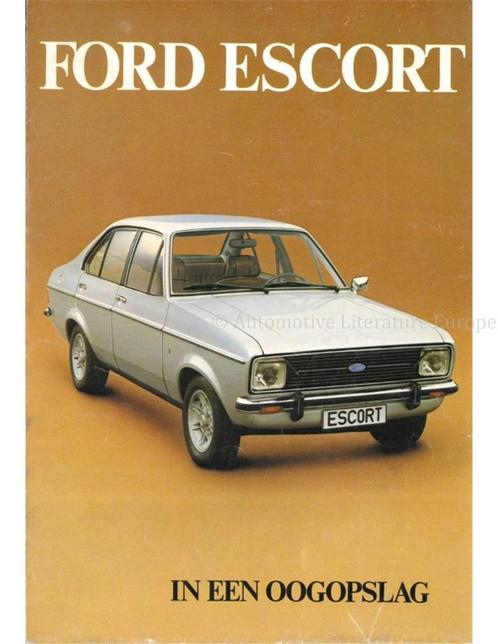 1978 FORD ESCORT INSTRUCTIEBOEKJE NEDERLANDS, Autos : Divers, Modes d'emploi & Notices d'utilisation, Enlèvement ou Envoi