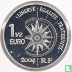 Frankrijk 1½ euro 2004 (PROOF) Transsiberian railroad, Postzegels en Munten, Munten | Europa | Euromunten, Verzenden, Goud, Overige waardes