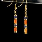 Oude Egypte, late periode Oorbellen met Lapis Lazuli en