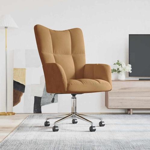 vidaXL Relaxstoel fluweel bruin, Huis en Inrichting, Fauteuils, Nieuw, Verzenden