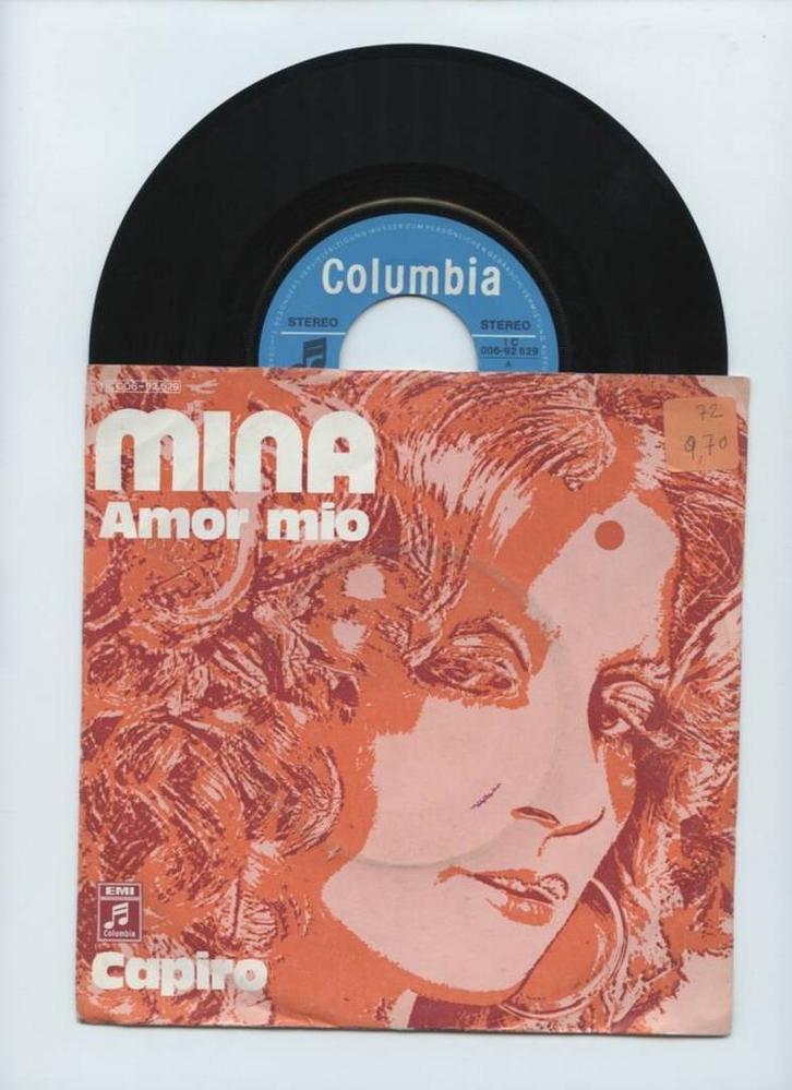 Mina Anna Mazzini – Amor Mio / Capiro (1-7-Vinyl-Single), CD & DVD, Vinyles Singles, Enlèvement ou Envoi