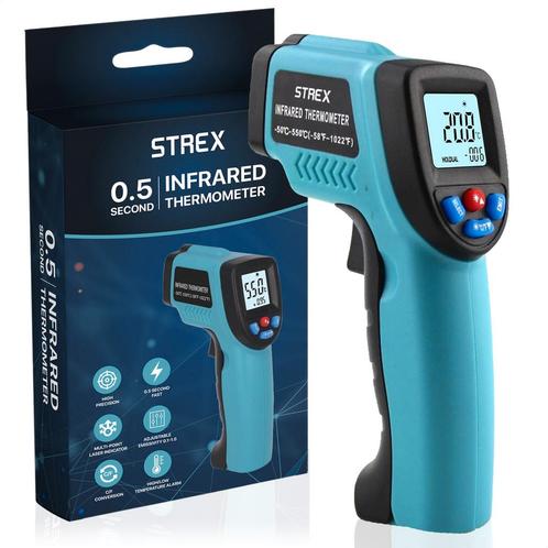 Strex Digitale Infrarood Thermometer - Bereik -50 t/m +550, Doe-het-zelf en Bouw, Meetapparatuur, Verzenden