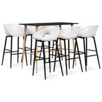 vidaXL 7-delige Barset zwart en wit, Huis en Inrichting, Verzenden, Nieuw