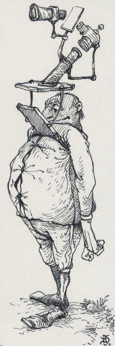 Dulieu, Jean - 1 originele pentekening - Paulus de, Boeken, Stripverhalen