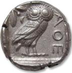 Attica, Athene. Zilver Tetradrachm,  454-404 B.C. - great