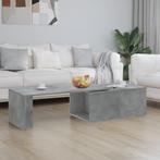 vidaXL Salontafel 150x50x35 cm bewerkt hout betongrijs, Huis en Inrichting, Tafels | Salontafels, Verzenden, Nieuw