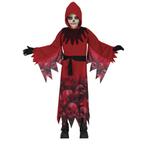 Doodshoofd Halloween Kostuum Kind Rood, Verzenden