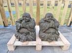 Statue, Vintage Buddhas 65kg - 34 cm - pierre moulée
