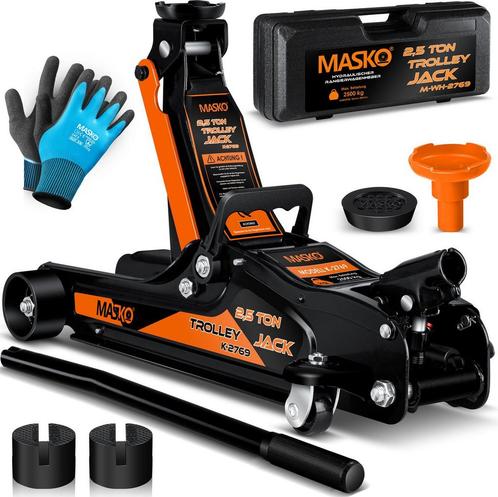 MASKO Hydraulische Autokrik - Garagekrik - 2.5 Ton - Oranje, Doe-het-zelf en Bouw, Gereedschap | Overige machines, Verzenden