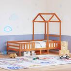 vidaXL Bedframe met huisje massief grenenhout wasbruin, Verzenden, Nieuw