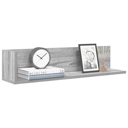 vidaXL Wandschappen 2 st 75x16,5x16,5 cm bewerkt hout grijs, Huis en Inrichting, Kasten | Wandmeubels, Nieuw, Verzenden