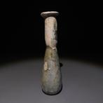 Oud-Romeins Glas Fles. 3e eeuw na Christus. 8,5 cm hoogte., Verzamelen