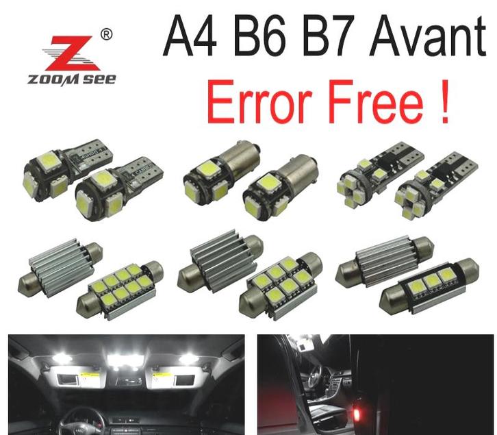 KIT 23 AMPOULES LED INTÉRIEUR AUDI A4 S4 RS4 B6 B7 QUATTRO A, Auto-onderdelen, Verlichting, Verzenden
