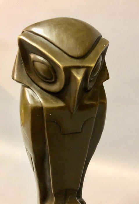 sculptuur, Art Deco Uil naar Altorf - 33 cm - Brons, Antiquités & Art, Curiosités & Brocante