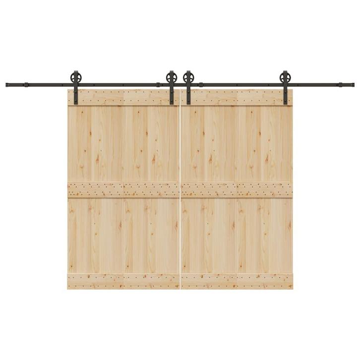 vidaXL Doos met onderdelen voor schuifdeur 366 cm staal, Doe-het-zelf en Bouw, Hang- en Sluitwerk, Nieuw, Verzenden