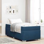 vidaXL Bedframe Blauw 90 x 200 cm Stof, Huis en Inrichting, Slaapkamer | Bedden, Verzenden, Nieuw