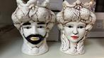 Vaas - Keramiek - Koppeltje van Moro-hoofden