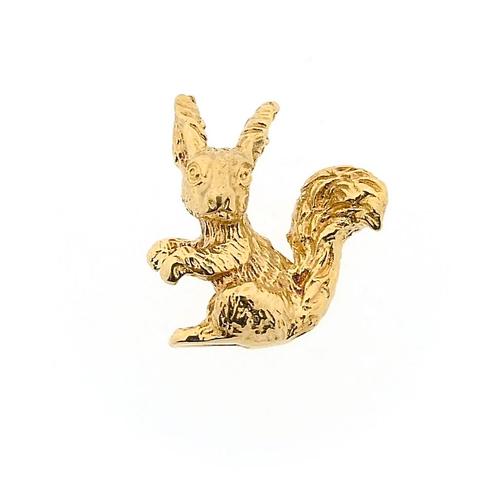 Massief gouden hanger van een eekhoorn (kettinghanger), Bijoux, Sacs & Beauté, Bracelets à breloques, Enlèvement ou Envoi