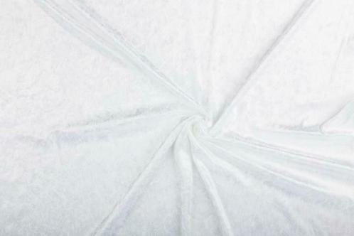 Fluweel stof wit stof - 10m rol - Velours stretch, Hobby en Vrije tijd, Stoffen en Lappen, Verzenden