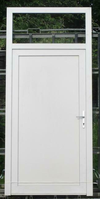 pvc buitendeur , achterdeur , deur 122 x 268 / 214 creme, Doe-het-zelf en Bouw, Deuren en Vliegenramen, Nieuw, Kunststof, Buitendeur