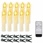 Led kaarsen warmwit met afstandsbediening timer ivoor 10, Nieuw