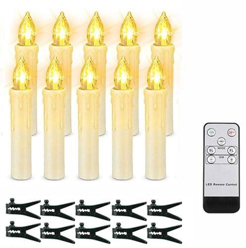 Led kaarsen warmwit met afstandsbediening timer ivoor 10, Hobby en Vrije tijd, Knutselen, Nieuw