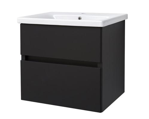 Quick-Black-Greeploos meubel onderkast + wastafel 65 cm, Huis en Inrichting, Badkamer | Badkamermeubels, Ophalen of Verzenden