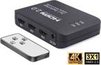 2dekans | Techvavo® HDMI Switch - 3 in 1 uit - Ondersteunt, Audio, Tv en Foto, Audiokabels en Televisiekabels, Ophalen of Verzenden