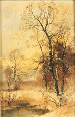 R. Ducat (XIX) - Vue hivernale, Antiek en Kunst