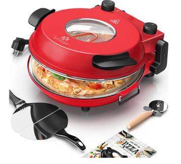 KESSER® Pizzaoven tot 400° - Pizzamaker - 1200W - Vuurvaste, Verzenden