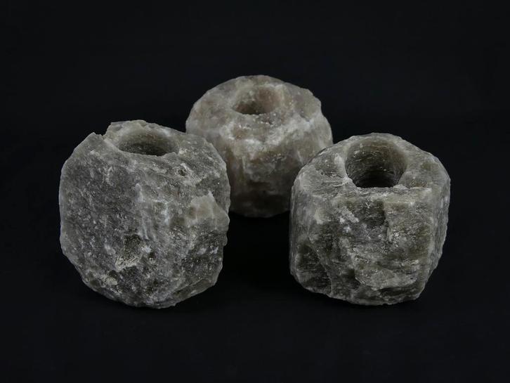 3x Waxinelichthouder / Theelichthouder Zoutsteen Himalaya..., Huis en Inrichting, Woonaccessoires | Kandelaars en Kaarsen, Nieuw